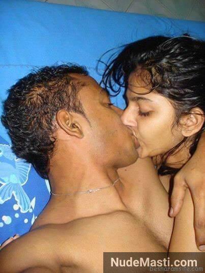 young desi couple involved in hot kissing