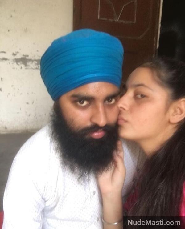 Cute Punjabi college girl kissing lover
